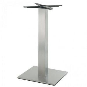 Hugo Square D1 table base – Brushed S/S